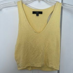 Lulus Feels Like Dancing Yellow Crop Top